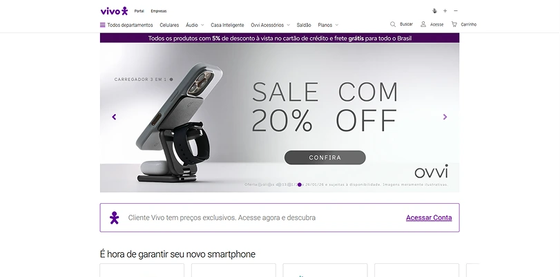 Vivo store home page